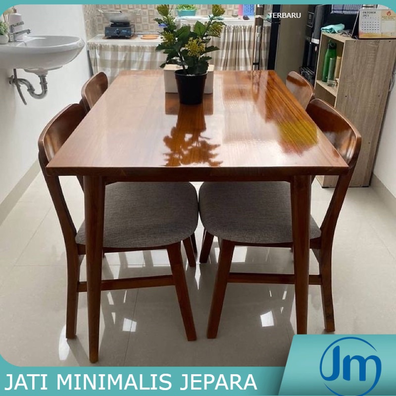 Meja makan k4, Kursi makan, Kursi makan busa dudukan k4, Meja makan k4 furniture jepara furniture je