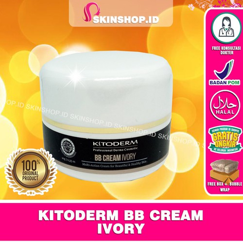 Kitoderm BB Cream Ivory 10gr Original / Alas Bedak Warna Ivory BPOM Aman