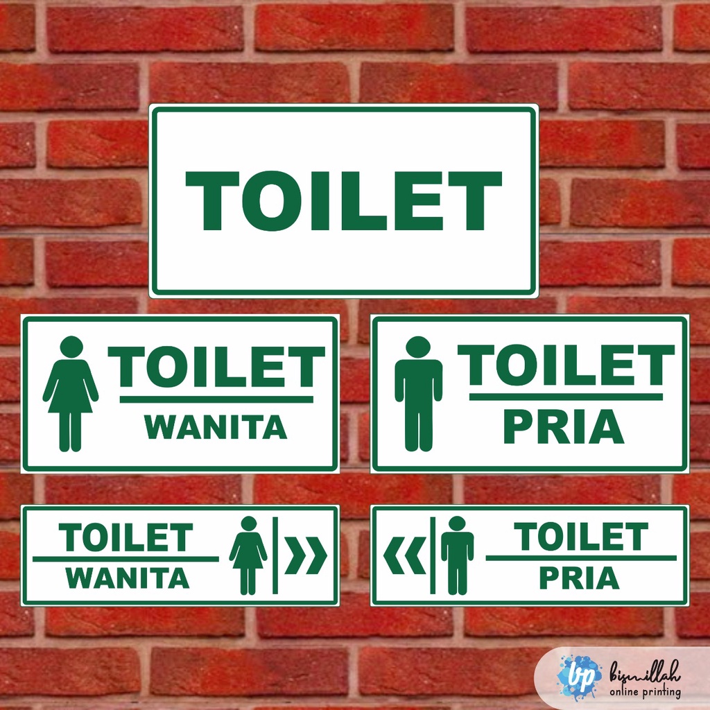 

(Min. Order 3Lbr) Stiker TOILET lengkap