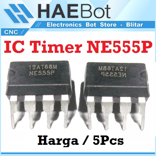 [HAEBOT] IC NE555 P Penghitung Timer 8 Pin Penghitung Pewaktu Clock Flip Flop Frequency Cycle 555