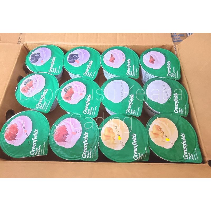 Yogurt Greenfields 125ml Strawberry Blueberry Manggo Greenfield 125 ml elle vire yummy biokul