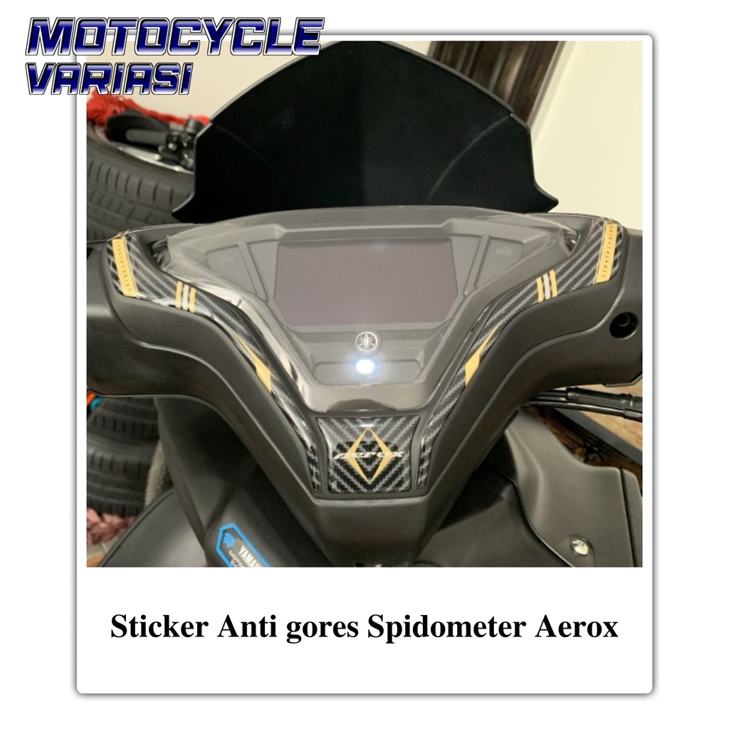 Stiker anti gores  spidometer new aerox 155 lis carbon resin