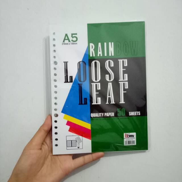 

Isi Binder Warna Polos A5 (20ring) 50 lembar