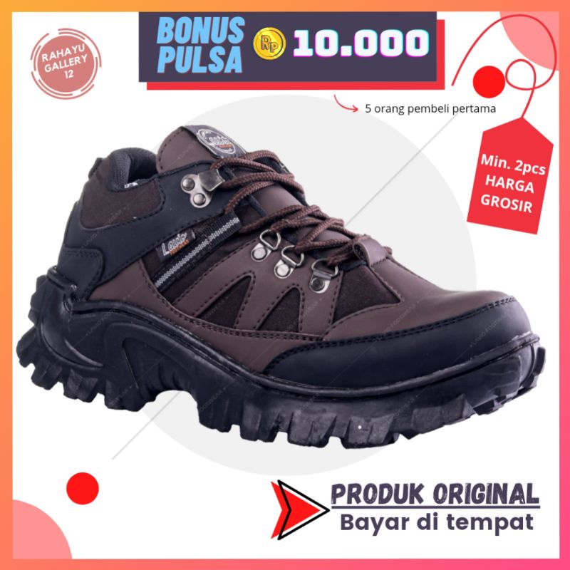 Lavio A86 Sepatu Safety Pria Sol Karet Lentur Anti Licin