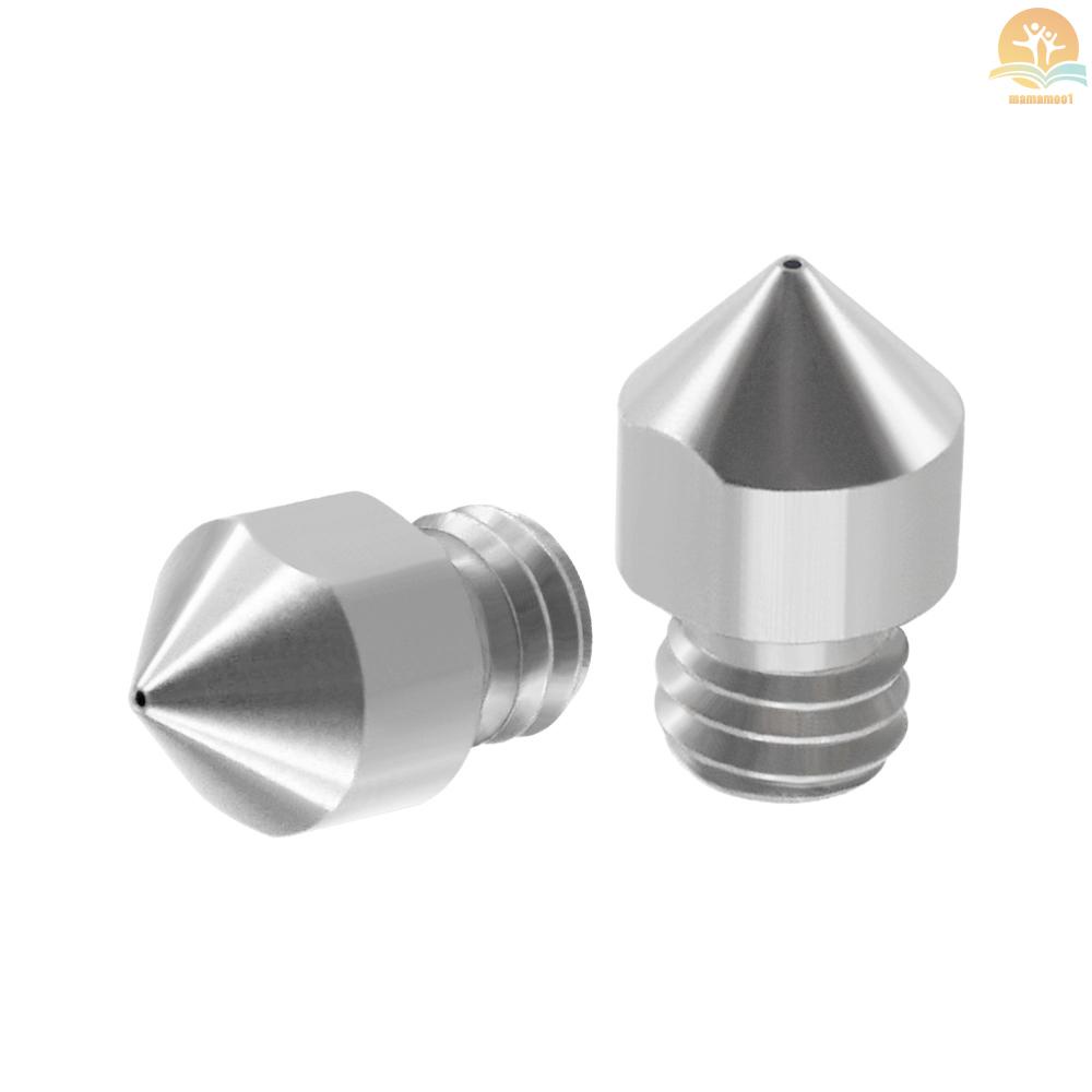 3D Printer Parts 3pcs TC4 Titanium Alloy Nozzles 0.2/0.3/0.4/0.5mm Optional M6 Thread MK8 Extruder Nozzle for 1.75mm Filament Compatible with Creality CR-10 Ender 3 Ender-3 Pro