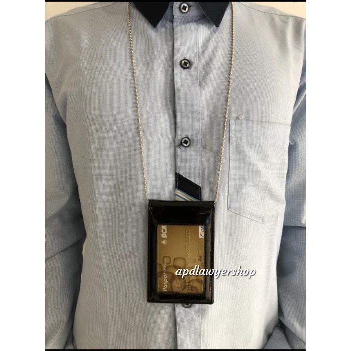 

Aman Name Tag Id Card Holder Plus Kalung Rantai Hitam Glossy Kwalitas Bagus Sale!!!