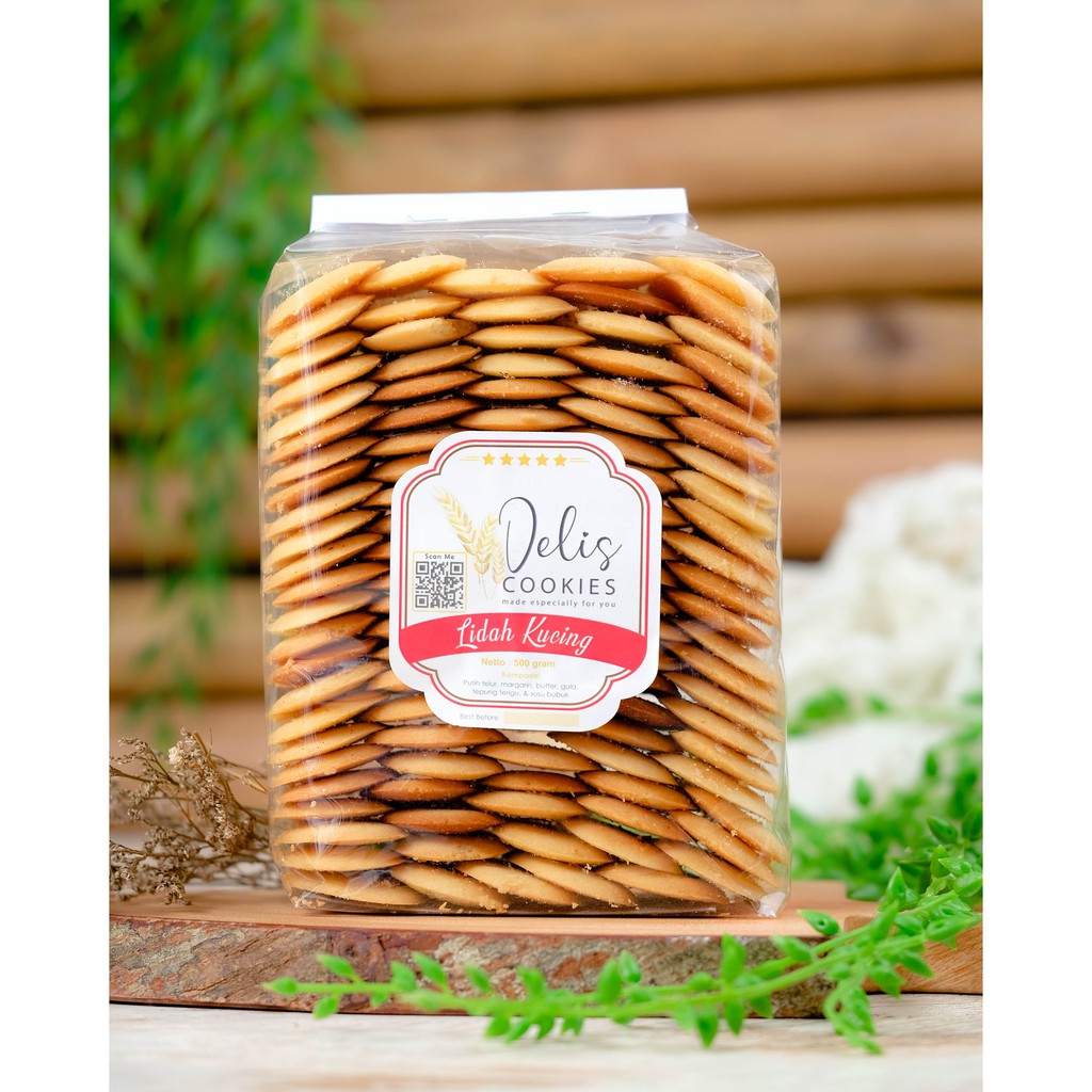 

Kue Lidah Kucing 500gr Plastik - Delis Cookies by Defalira