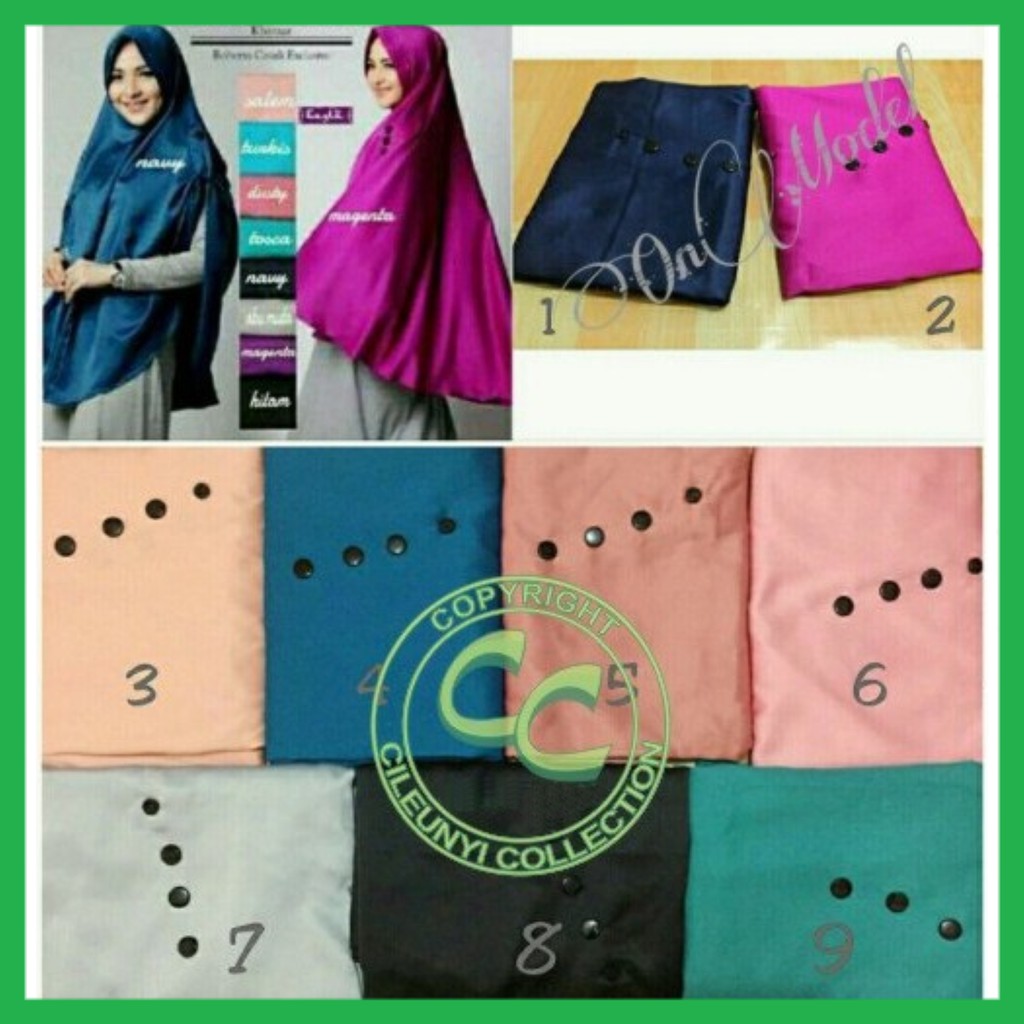 Khimar Cassandra Murah / Jilbab Syari Khimar Casandra / Kerudung Instan Kasandra Satin Velvet Jumbo