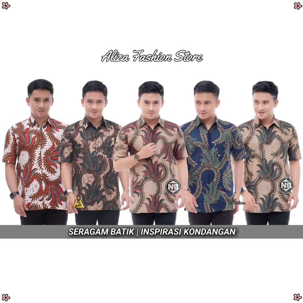 Suplier Hem Batik Afs Mf26 - Size S M L Xl Xxl Xxxl Kemeja Batik Hrb026 Padi Kenongo Atasan Batik Pria Murah MK69DyhQzY1Eb
