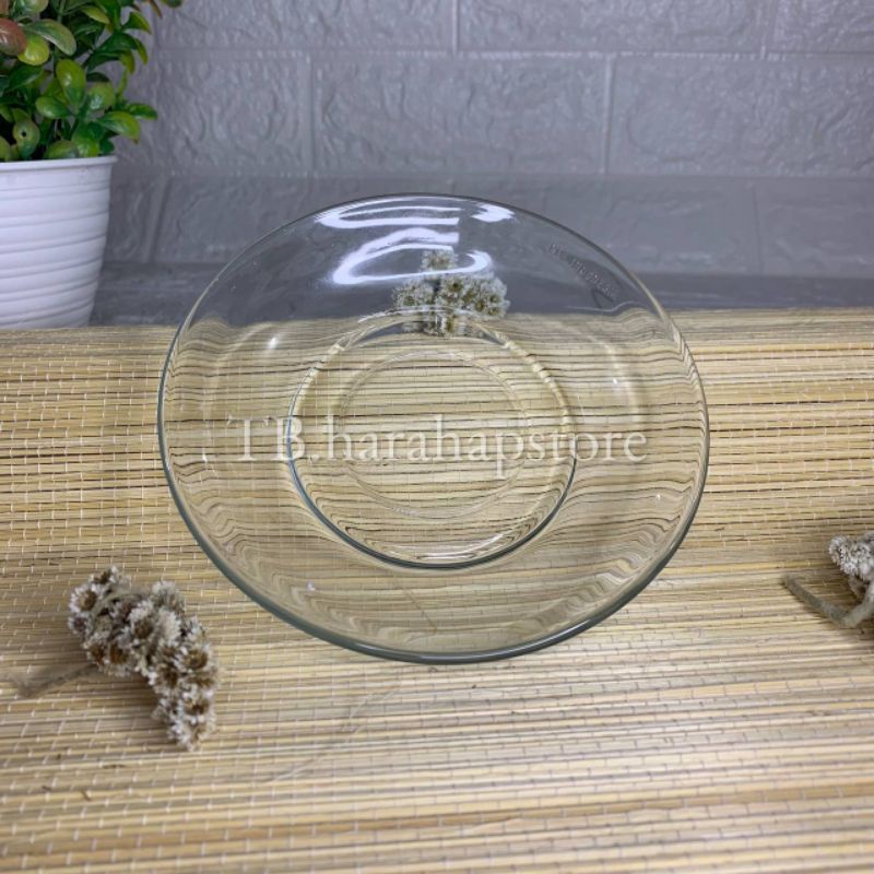 piring kaca bening polos/piring sambal/piring kecil/piring sayur/piring kaca/tempat bumbu