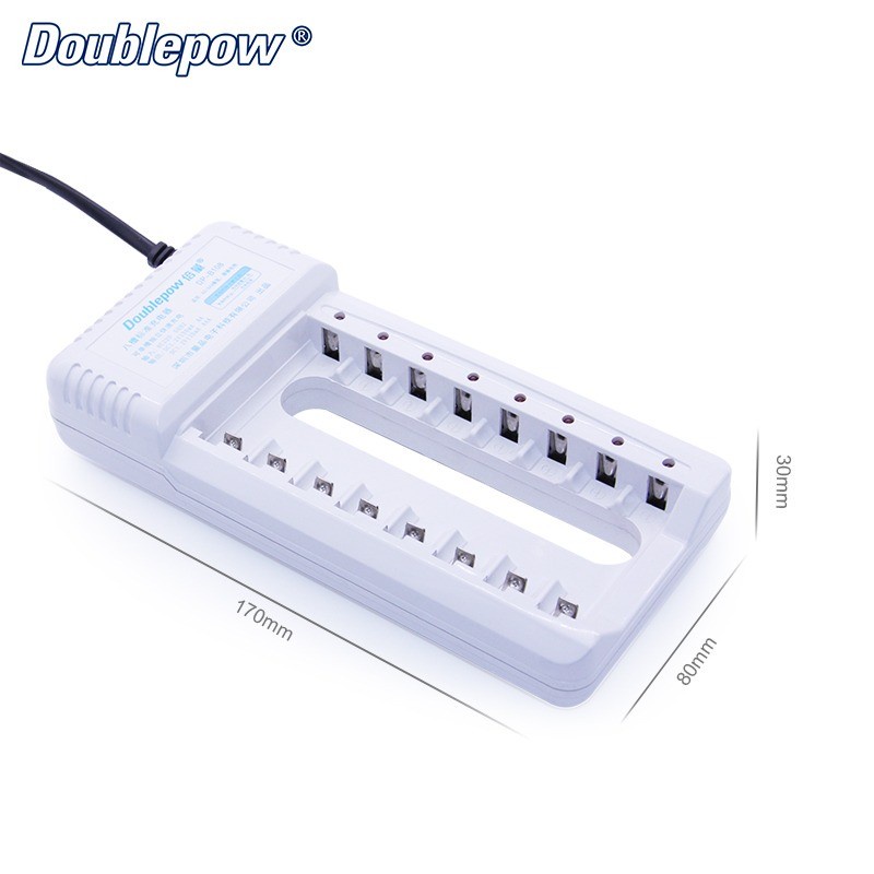 DOUBLEPOW Charger Baterai 8 slot for AA/AAA Ni-MH Ni-CD DP-B108