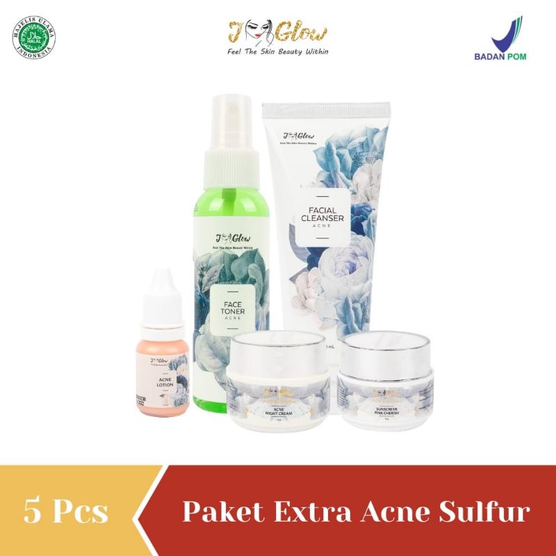 PAKET  ACNE JGLOW dan EX ACNE JGLOW