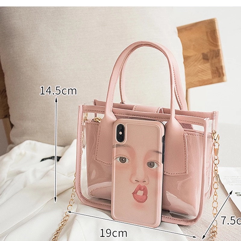 Tas Transparan New Launching Tas Selempang Mini Korean Style Tas Wanita