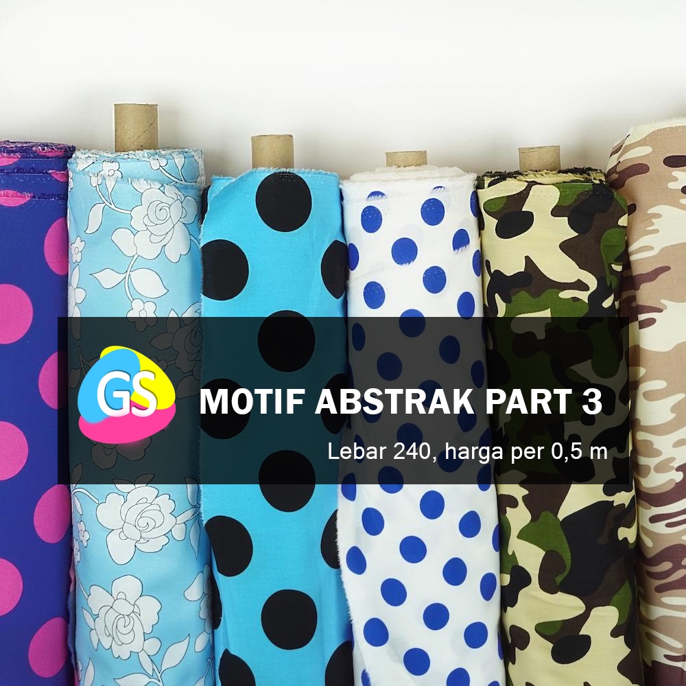 Bahan Kain Sprei Meteran Katun Microtex Disperse Motif Abstrak | Griya Sprei