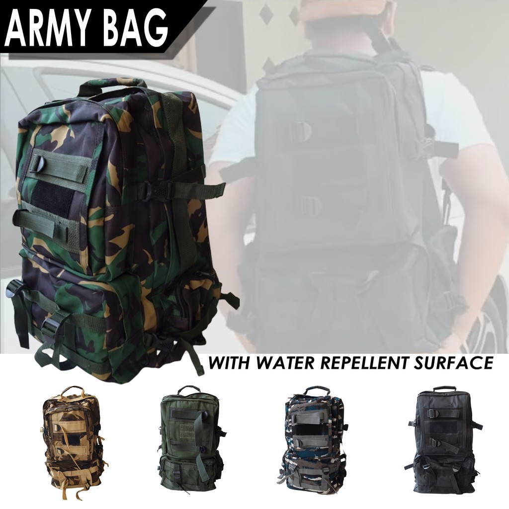 Tas Ransel Motif Army Jumbo Kuat Standar Militer DLTA ARMY BAG
