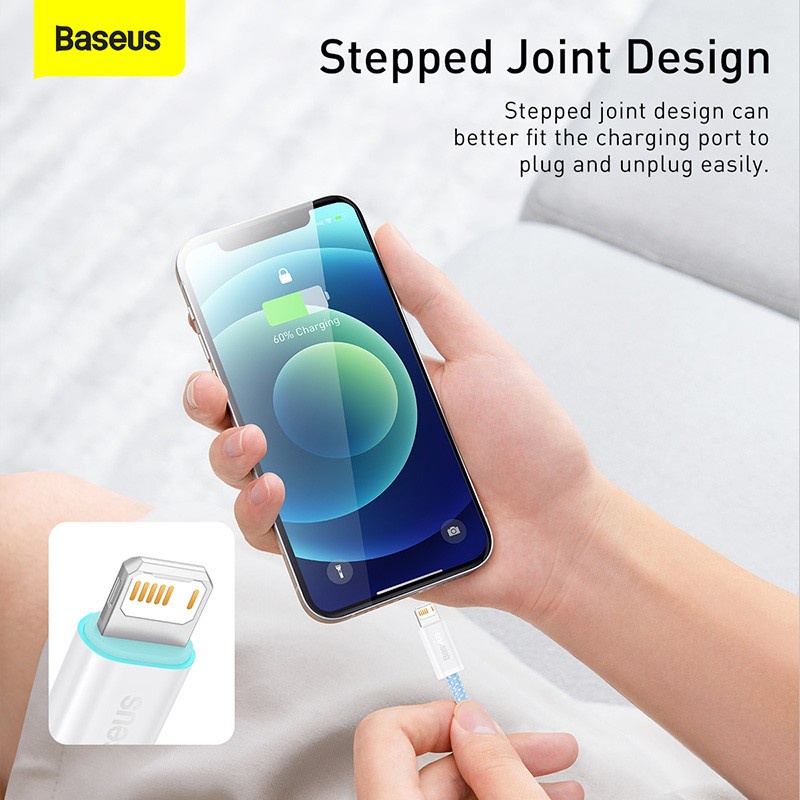 BASEUS KABEL DATA DYNAMIC FAST CHARGING 2.4A CABLE USB TO IPHONE LIGHTNING