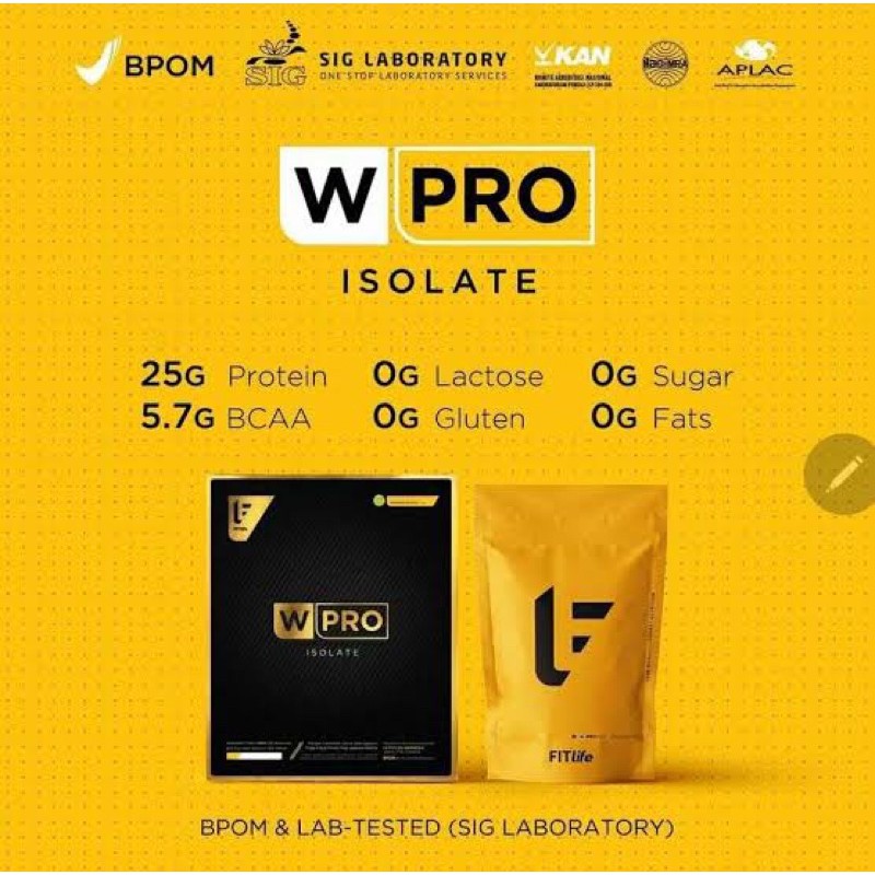 FITLIFE W PRO WPRO ISOLATE 3.3 LBS 50 SERVING SUPLEMEN SUSU FITNES FITNESS TINGGI PROTEIN GYM