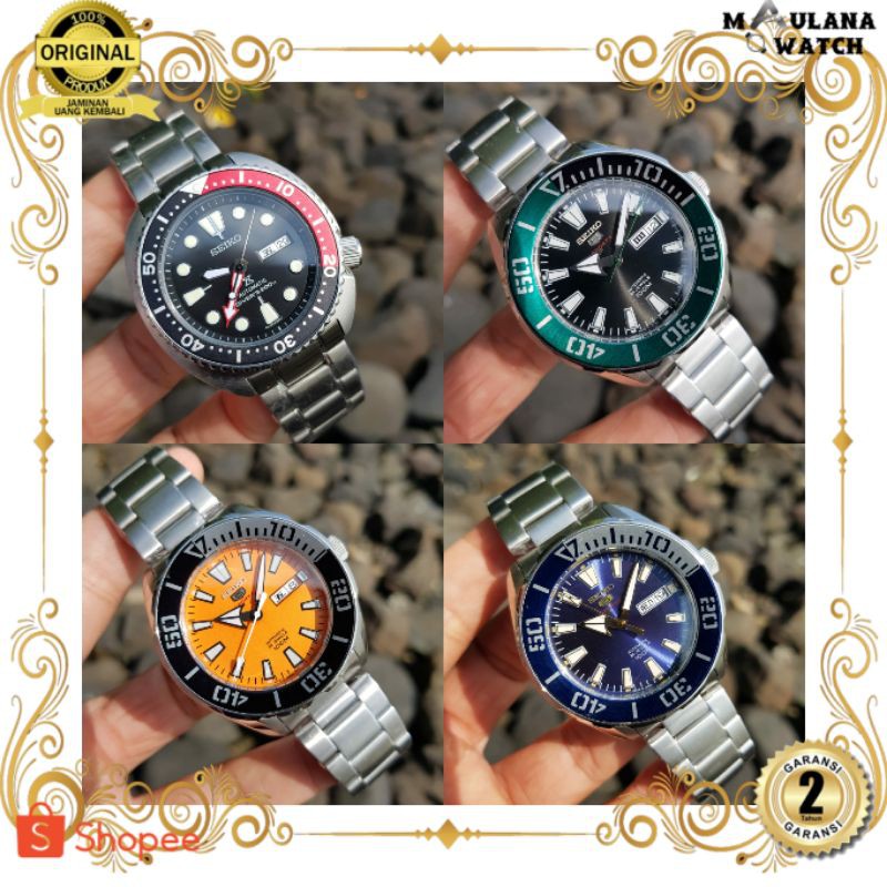 JAM TANGAN PRIA WANITA | RANTAI | KULIT | KARET | MURAH | PRIA ANALOG SEIKO 5SPORT ORIGINAL AUTOMATI