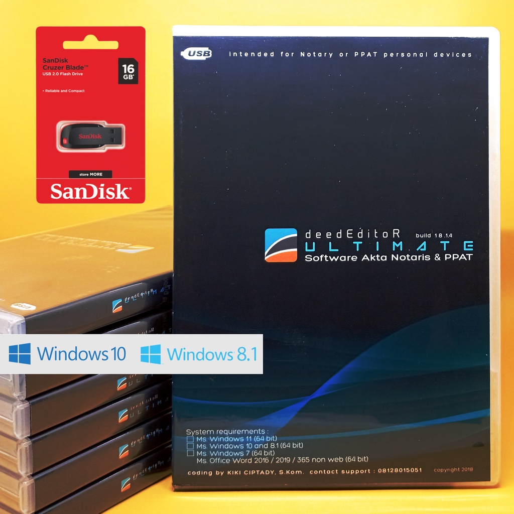deedEditoR Ultimate x64 Software Notaris PPAT - Windows 10/8.1