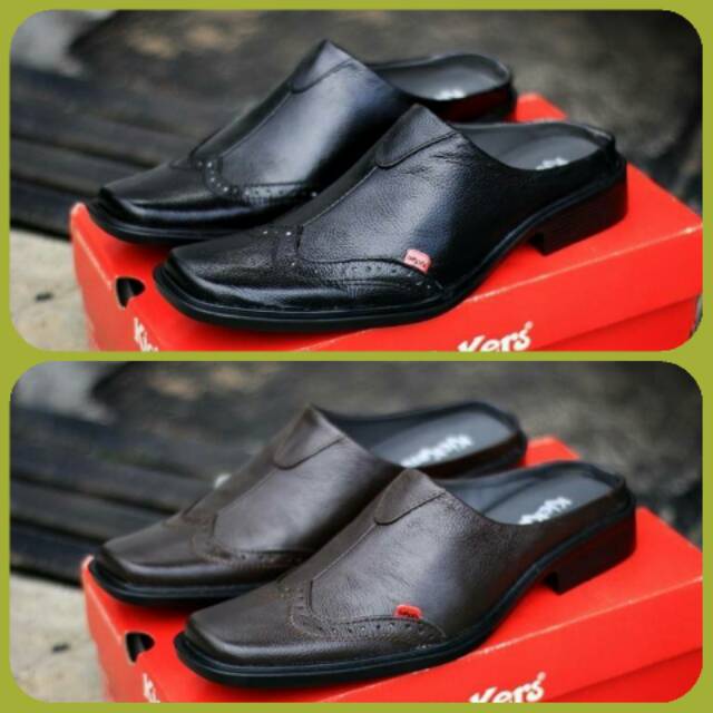 SENDAL BUSTONG KICKERS KULIT KEREN / SEPATU SLOP / SANDAL SLOP / SEPATU COWOK / SEPATU KASUAL