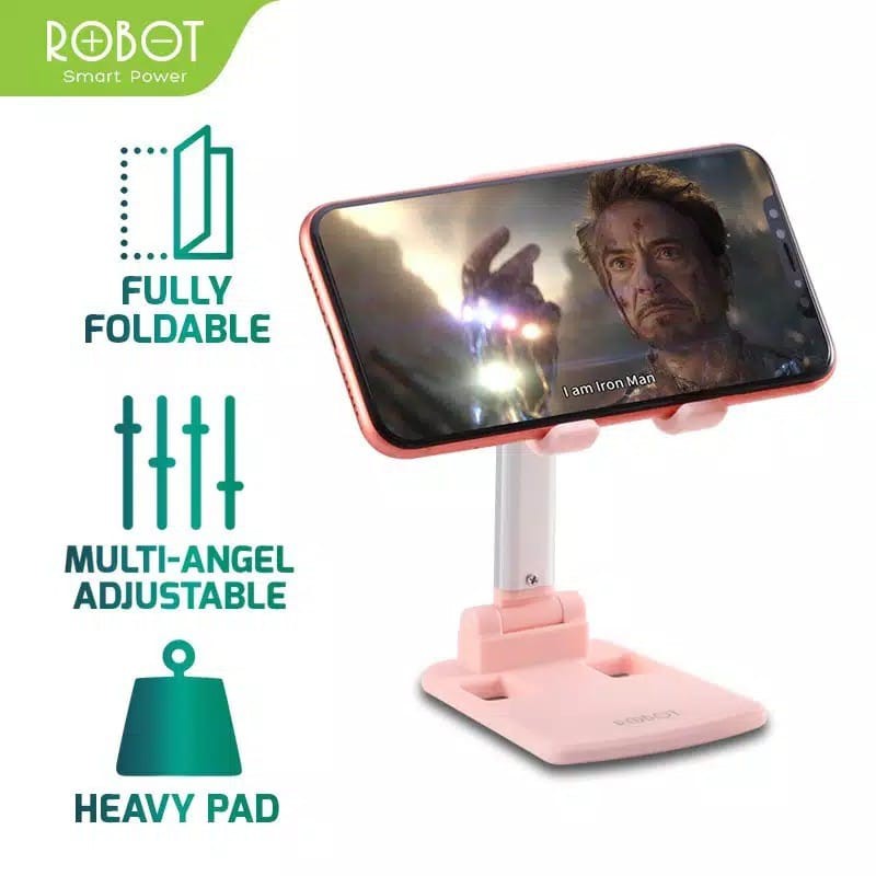 A_  ROBOT RT-US06 Liftable Foldable Phone Holder Stand HP Meja Original