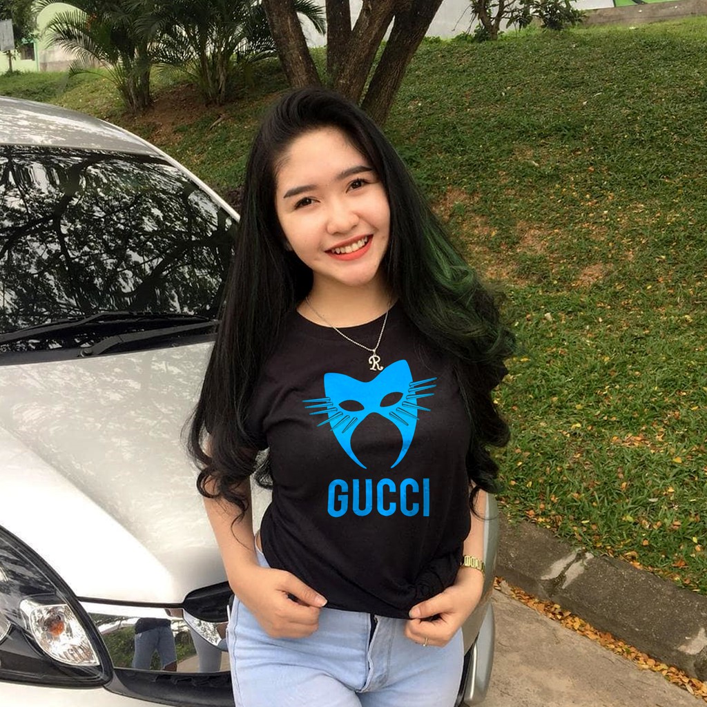 Tshirt Gucci Manifesto / kaos gucci / the mask / Lengan pendek