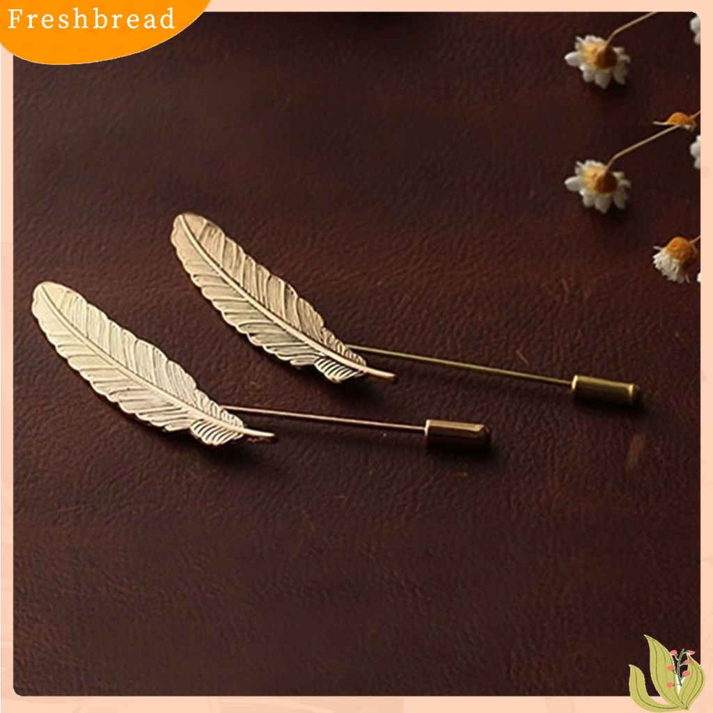 [ TERLARIS]Brooch Elegant Decorative Vintage Men Feather Lapel Pin for Suit