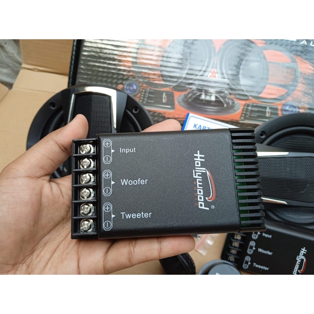 speaker mobil tweeter speaker hollywood HW-6536/5 Speaker Split 2-Way 6 Inch 1 Set Audio Pintu Mobil