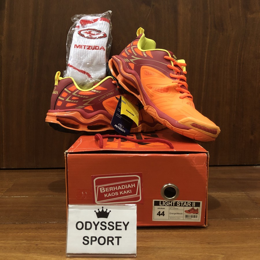 HOT SALSepatu Voli Mitzuda Light Star II (Orange/Red) 100% ORIGINAL