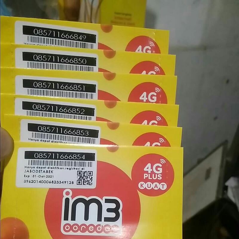 No Cantik IM3 Triple Tengah 6,
