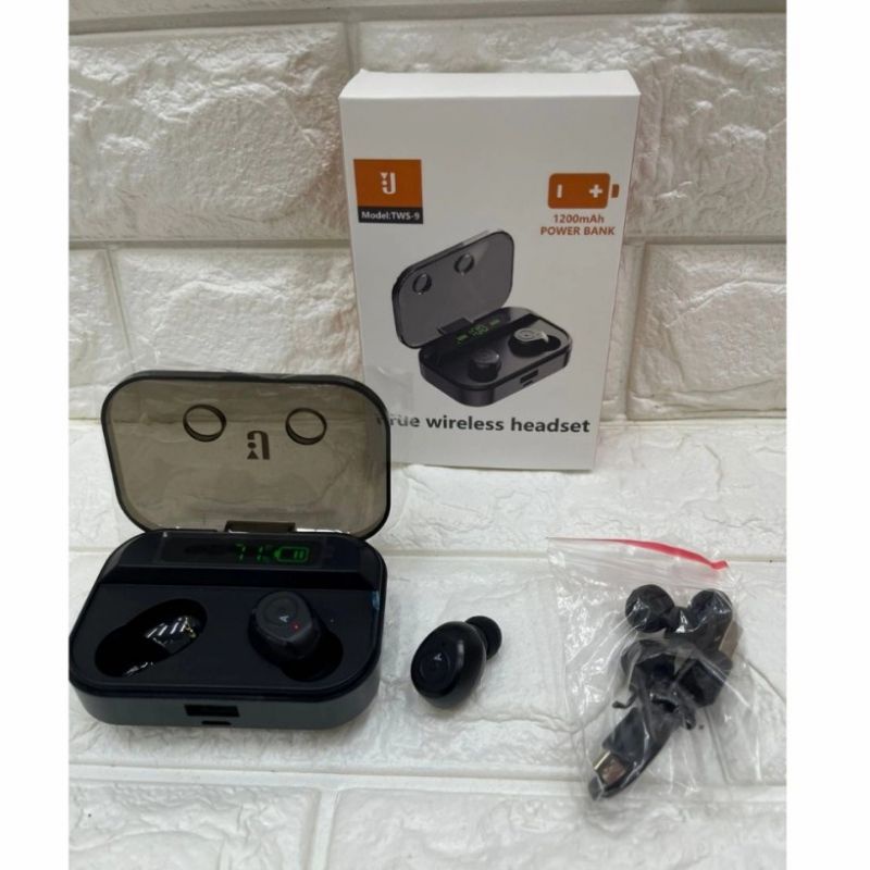 Headset Earbuds inpods Bloetooth TWS 9 | TWS F9 Powerbank