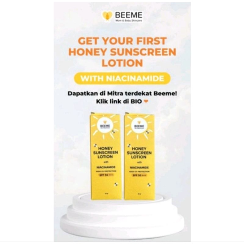 ❤FREE EMAS❤ BEEME HONEY SUNSCREEN LOTION WITH Niacinemaid Spf 50+++ [MITRA RESMI]