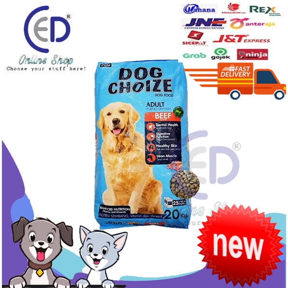 MAKANAN ANJING DOG CHOIZE BEEF DAN LAMB 20KG ALL VARIAN DISKON