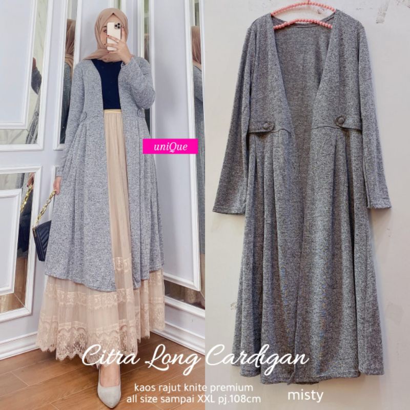 GAMIS CITRA LONG GARDIGAN BY UNIQUE