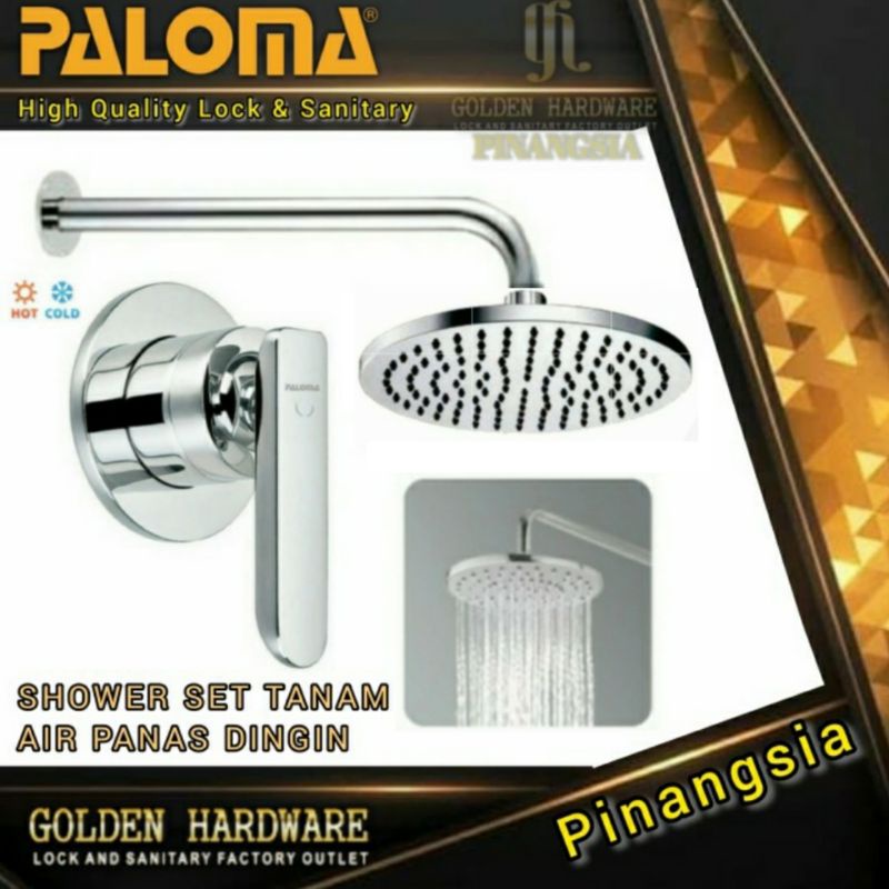 PALOMA PAKET KERAN KRAN SHOWER TANAM AIR PANAS DINGIN SHOWER MANDI