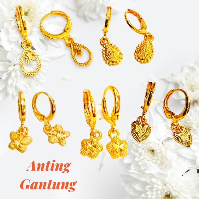 Anting wanita //anting permata //anting lapis emas //perhiasan anting //anting //perhiasan