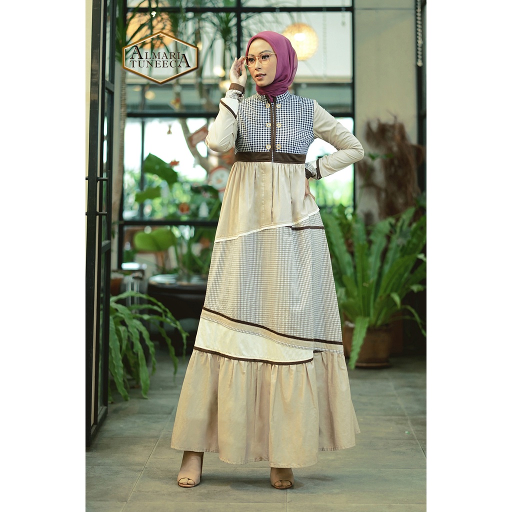 TUNEECA - GAMIS DRESS BUSANA WANITA MUSLIMA BRANDED PREMIUM ALMARI SERI Nura