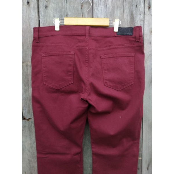 blkwd jeans maroon big size fit 40 second preloved
