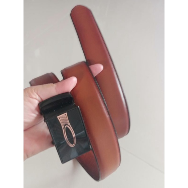 ikat pinggang kulit pria model rel / ikat pinggang kulit