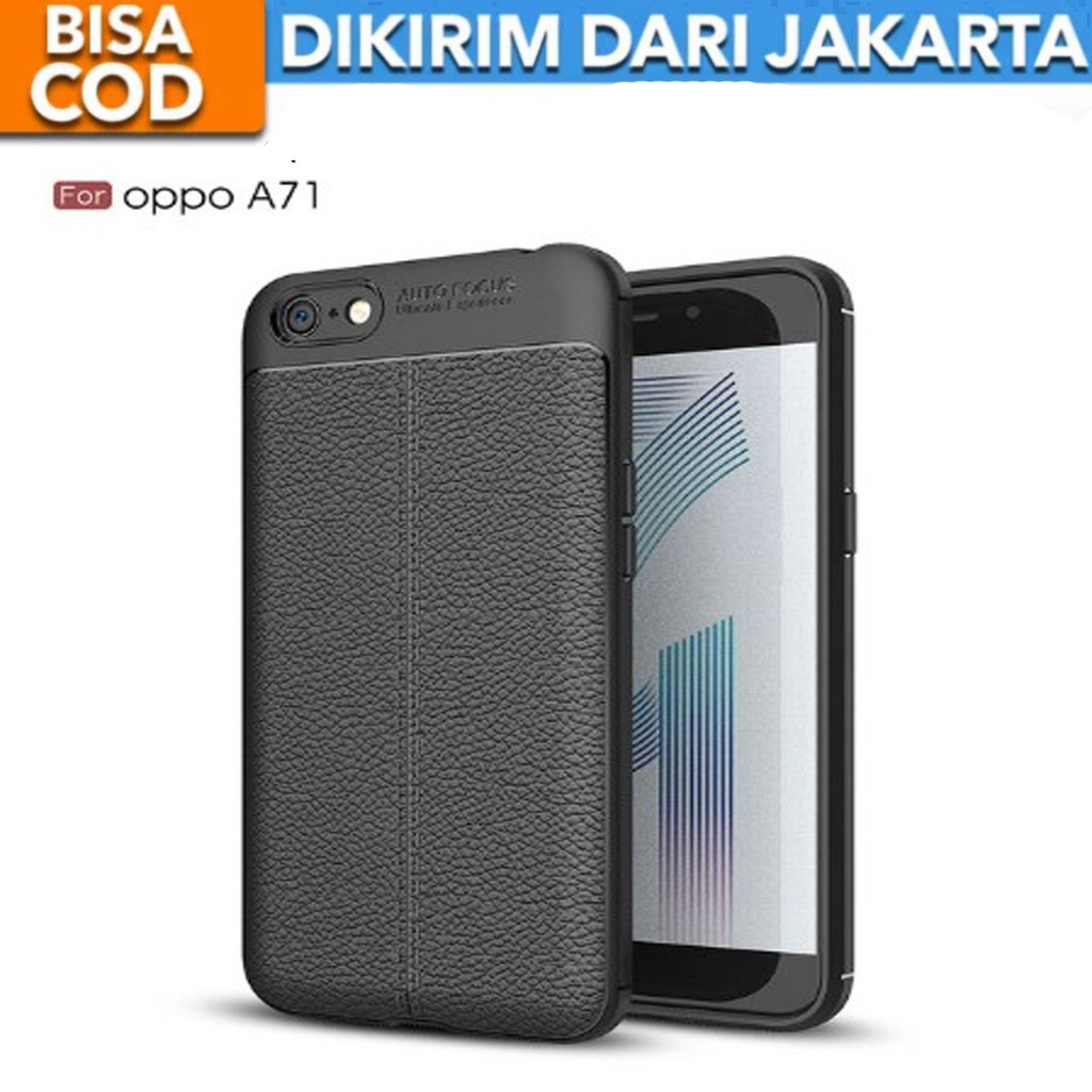 Case Auto Focus Oppo A71 Leather Experience SoftCase Slim Ultimate / Casing Kulit