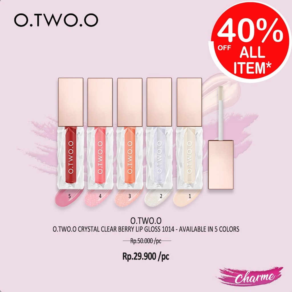 (READY &amp; ORI) O.TWO.O Otwoo Crystal Clear Berry Lip Gloss Lipgloss 1014