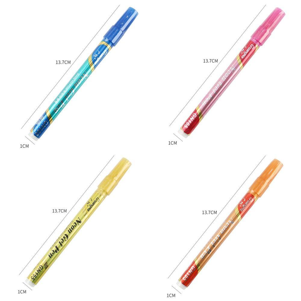 Preva 12warna Stabilo Alat Gambar Tangan Akun Tanda Kunci Double Line Painting Lukisan Glitter Pen