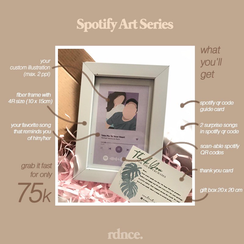 

(BY.RDNCE) HAMPERS NATAL KADO WISUDA WEDDING GIFT BOX SPOTIFY ART CUSTOM BY REQUEST