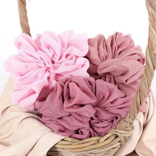 [ 𝐂𝐫𝐨𝐜𝐮𝐬 ] Pilih Warna Srunchie Jumbo Cemol Hijab / Cepol ikat rambut-7