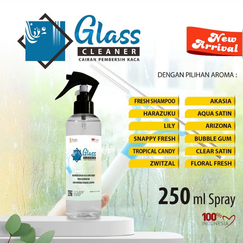 Pembersih Kaca biar kinclong aneka Aroma wangi segar kemasan Spray 250 ml