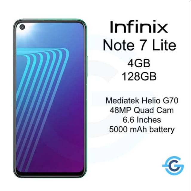 Infinix note 7 lite ram 4gb rom 128gb original garansi resmi indonesia