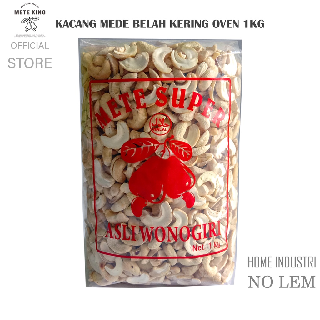 Jual Kacang Mede Belah Mentah 1kg Mete Original Kering Oven Mente Super