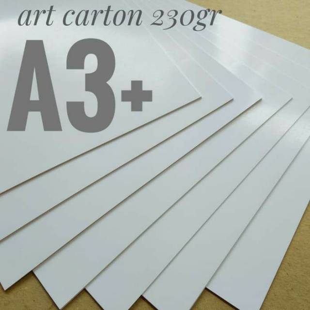 

( 50 Lembar ) Kertas Art Carton 230 Gsm / Karton Glossy Uk A3+ / 32cm X 48.3cm