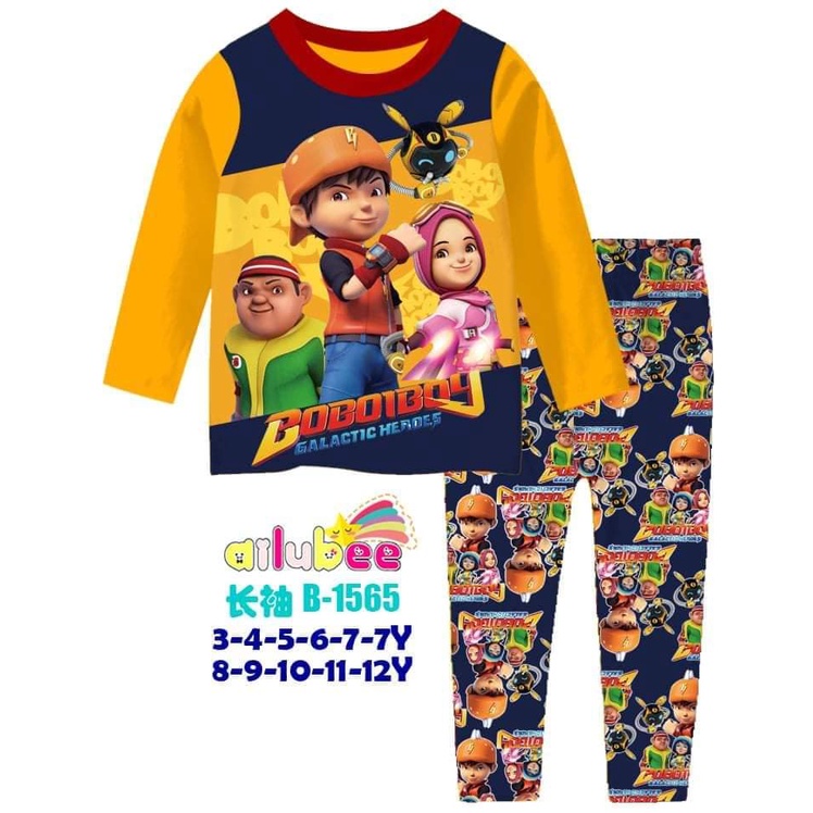 5Y - BOBOIBOY BAJU TIDUR ANAK COWOK AILUBEE B1565