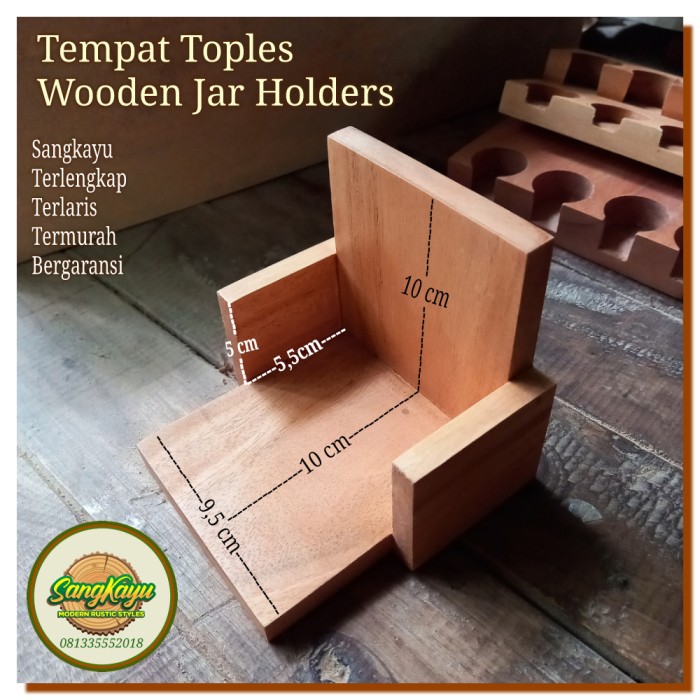 Tempat Toples Jar Holders Wooden rak toples tatakan toples